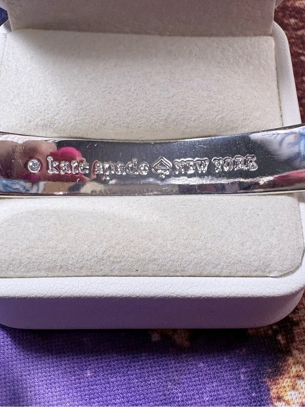Kate Spade Dynamic Duo Silver-Tone Crystal Accent Bangle Bracelet View 5